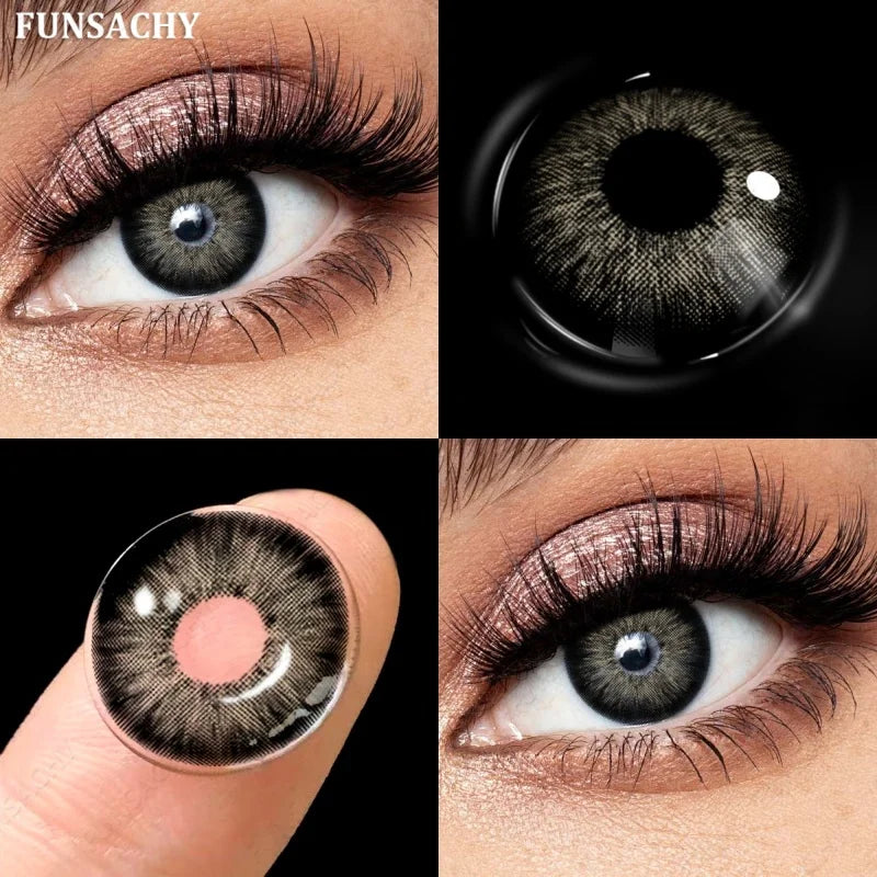 1 Pair Gray Color Contact Lenses for Eyes Natural Brown Blue Lenses Green Eye Contacts Beauty Cosmetic Pupils Yearly