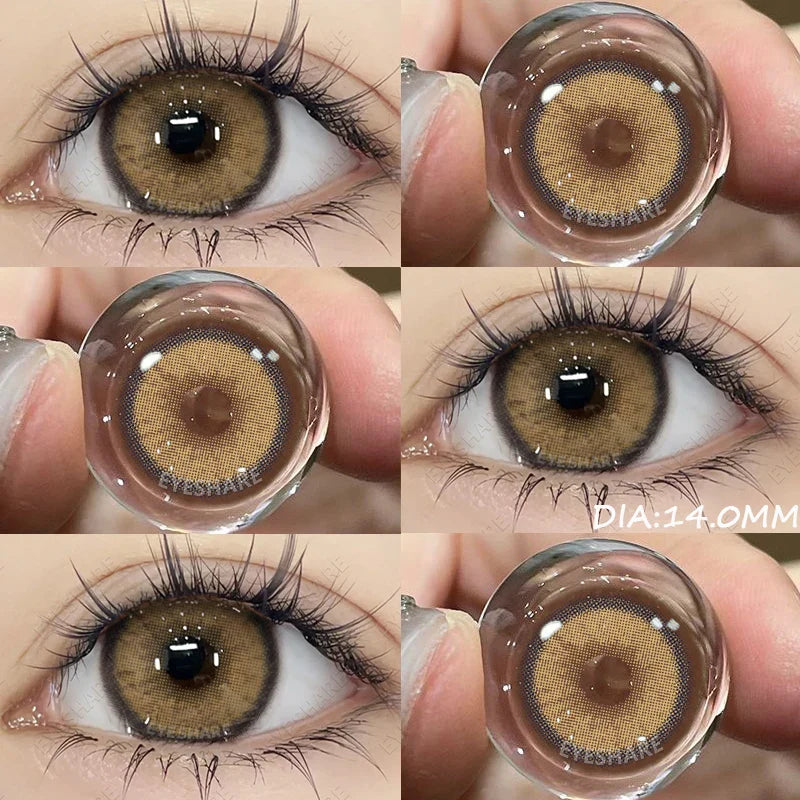 2pcs Colored Contact Lenses Natural Look Brown Eye Lenses Gray Contact Blue Lenses Fast Delivery Green Eye Lenses