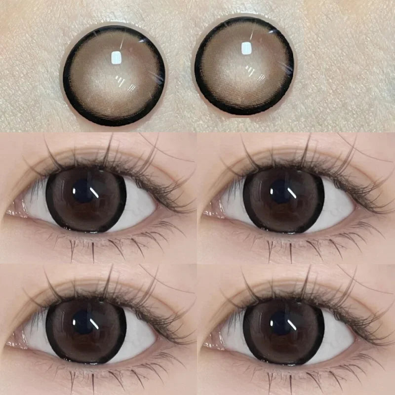 Myopia Contact Lenses for Eyes Color Prescription Korean Pupils Parkas Makeup Accessories 2pcs Beauty Contact Lenses Yearly Lens