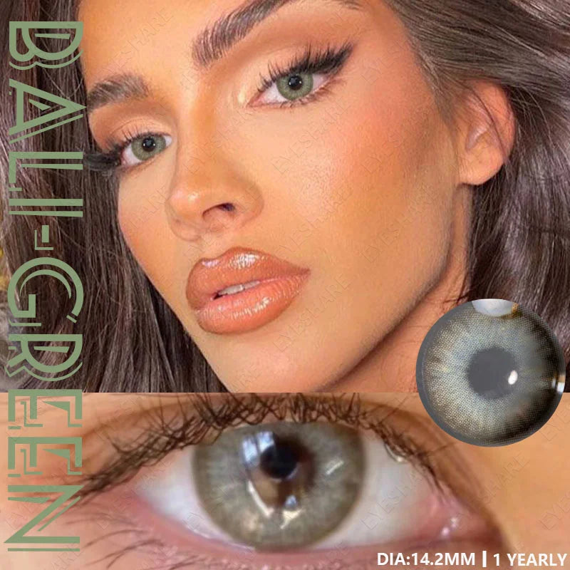 1Pair Color Contact Lenses for Eyes Blue Color Lenses Natural Gray Pupils for Eyes Green Lenses Brown Contacts Yearly