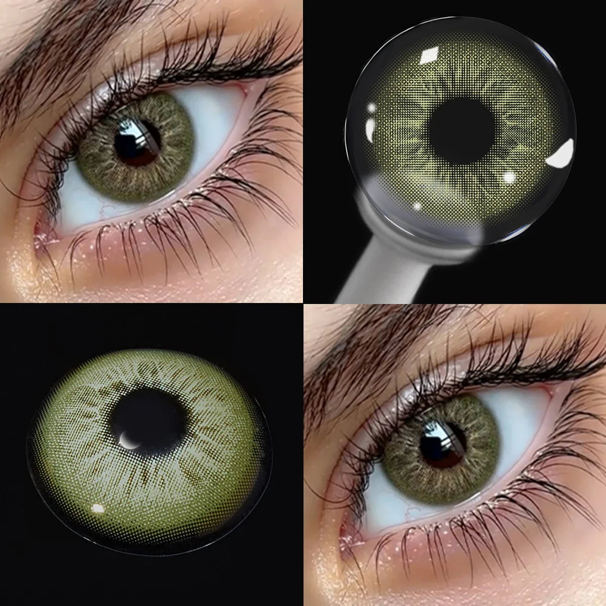Brown Blue Natural Soft Colored Contact Lenses 14.2mm Grey Yearly Wear Natural Eye Contacts for Daily Cosmetic