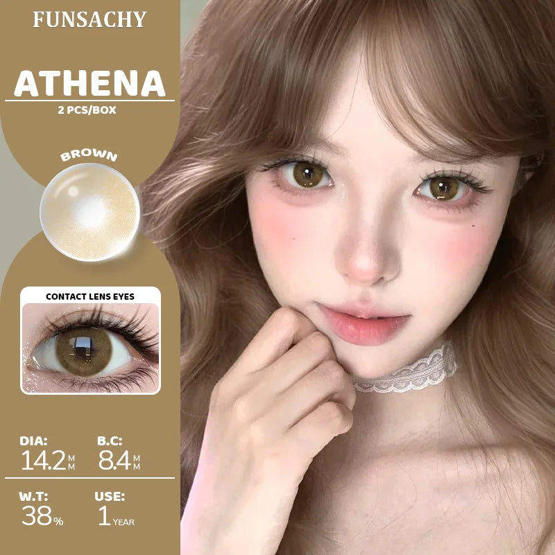 1 Pair Yearly New Korean Natural Lenses Color Contact Lenses for Eyes Color Black Brown Beautiful Pupil Fast Shipping