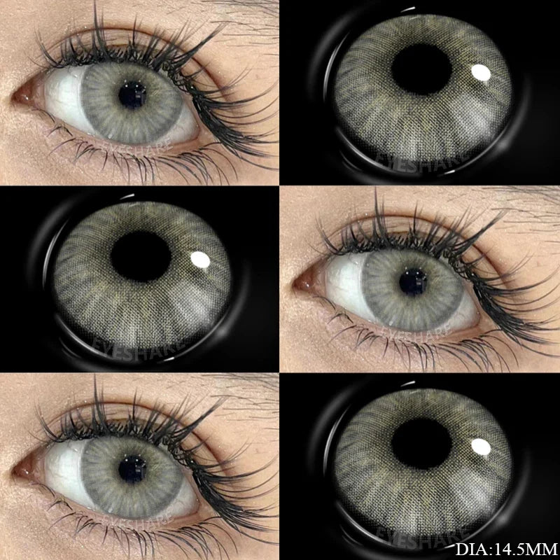 1 Pair Green Contact Lenses for Eyes Beauty Pupils Lenses Eye 14.2mm Yearly Use Fashion Blue Colored Contacts Lenses Green
