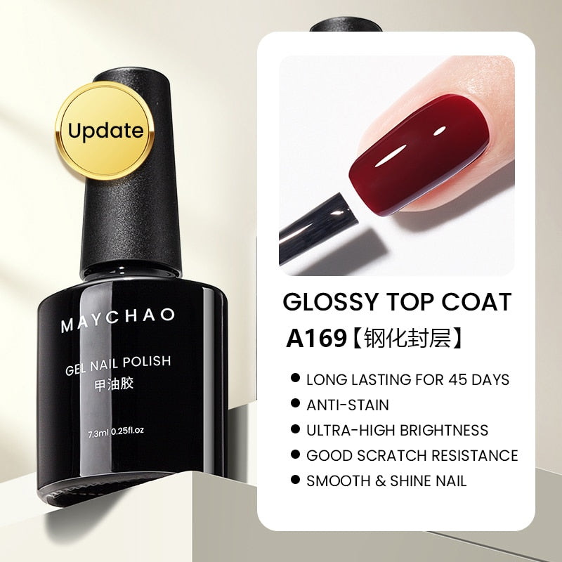 Transparent Nude Jelly Gel Nail Polish Semi Permanent 7.3ml Top Coat Soak Off UV LED Varnish Nail Art Design Base Gel