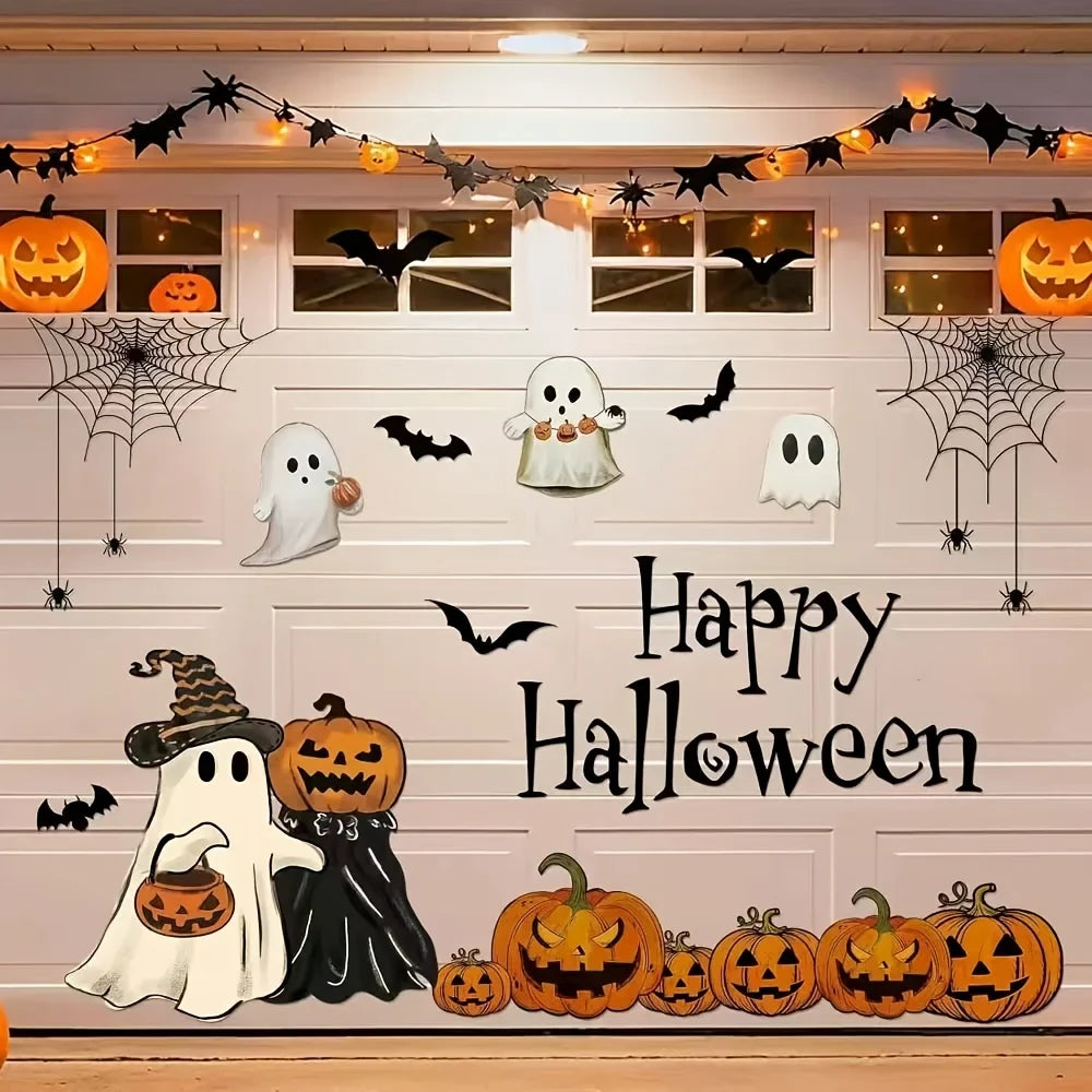 Halloween Garage Door Stickers Car Decals for Family Party Decor Garage Door Vehicle Wall Decorations Easy Application