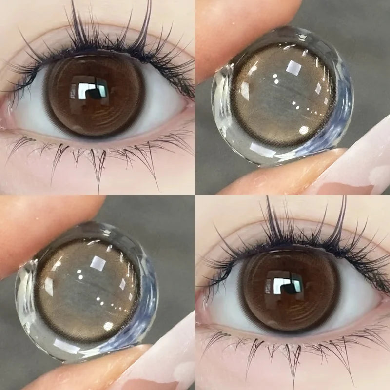 1Pair Color Contact Lenses Blue Pupils Natural Contact Lenses Makeup Brown Colored for Natural Effect Eyes Free Delivery