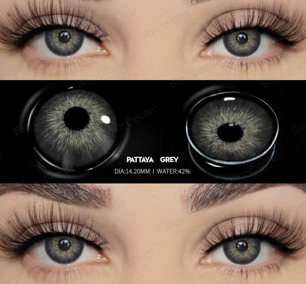 1 Pair Colored Contact Lenses with Degree Natural Eye Contact Prescription Lens Fashion Lenses