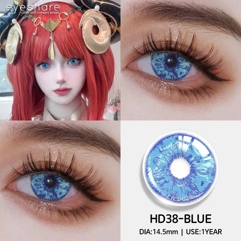 1pair/2pcs Colored Contact Lenses for Eyes Pink Contacts Purple Lenses Cosplay Contact Lenses Yearly Fashion Eye Lenses