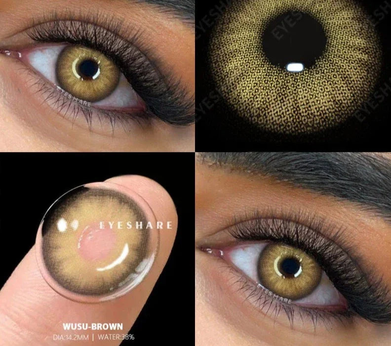1pair New Colored Contact Lenses for Eyes Green Eye Lenses Blue Lenses Gray Pupis Lens Brown Contacts Yearly Eye Lens