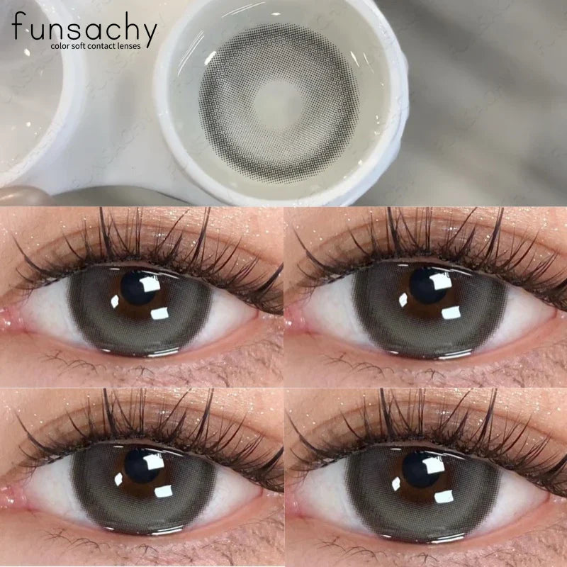 Natural Brown Contact Lense for Eyes Colorcon Blue Lenses Beautiful Gray Pupils Cosmetics Yearly Soft Eyes Contact Lens
