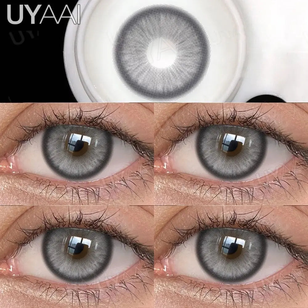 NEW Contact Lens Beauty Blue Lens 14.5mm Big Eyes Color Contact Lenses For Eyes Natual Pupils Cosmetic Lens Makeup Gray