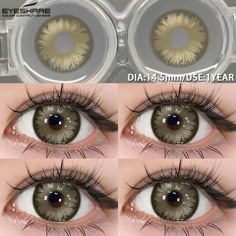 1 Pair Colored Contact Lenses Pink Contact Lenses Purple Fashion Makeup Contact Lenses Eye Cosplay Lenses Yearly Use
