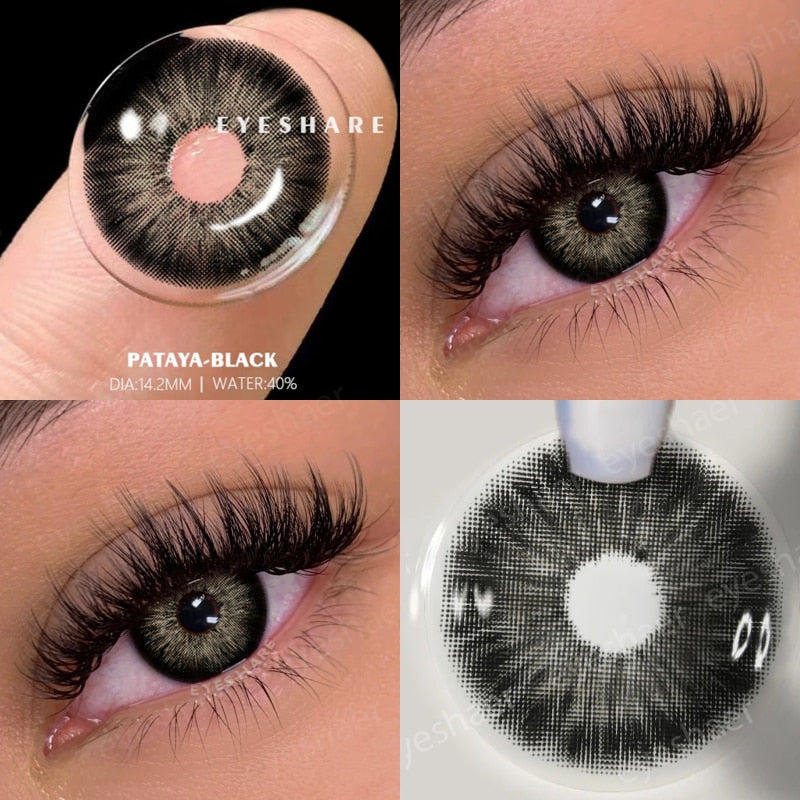 Color Lens Eyes 2pcs Natural Color Contact Lenses For Eyes Yearly Beauty Brown Contacts Lenses Eye Cosmetic Color Lens