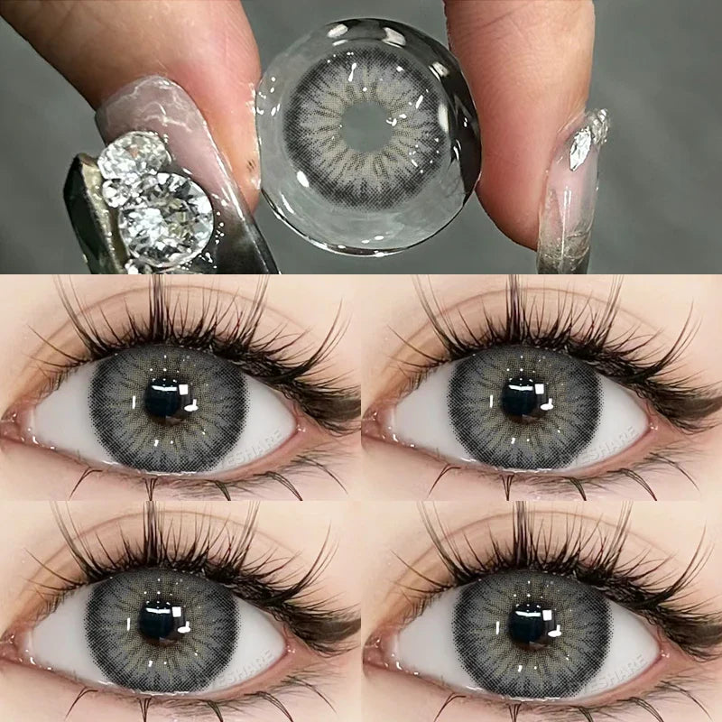 1Pair New Color Contact Lenses for Eyes Blue Contact Lenses Yearly Beautiful Pupils Gray Contact Lenses Green Contacts