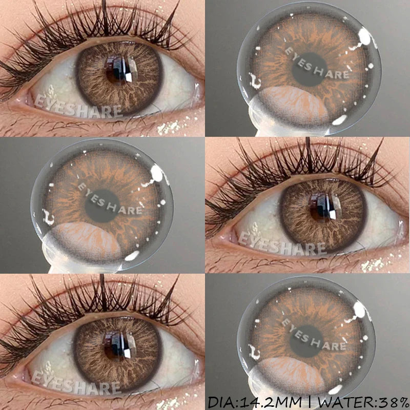 1 Pair Color Contact Lenses for Eyes Blue Eye Contacts Brown Natural Contact Lenses Gray Pupils Green Contacts Yearly