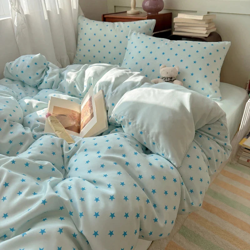 3/4Pcs Digital Printing Cartoon Bedding Set Single Queen King Size Duvet Cover Set Bed Sheet Pillowcases