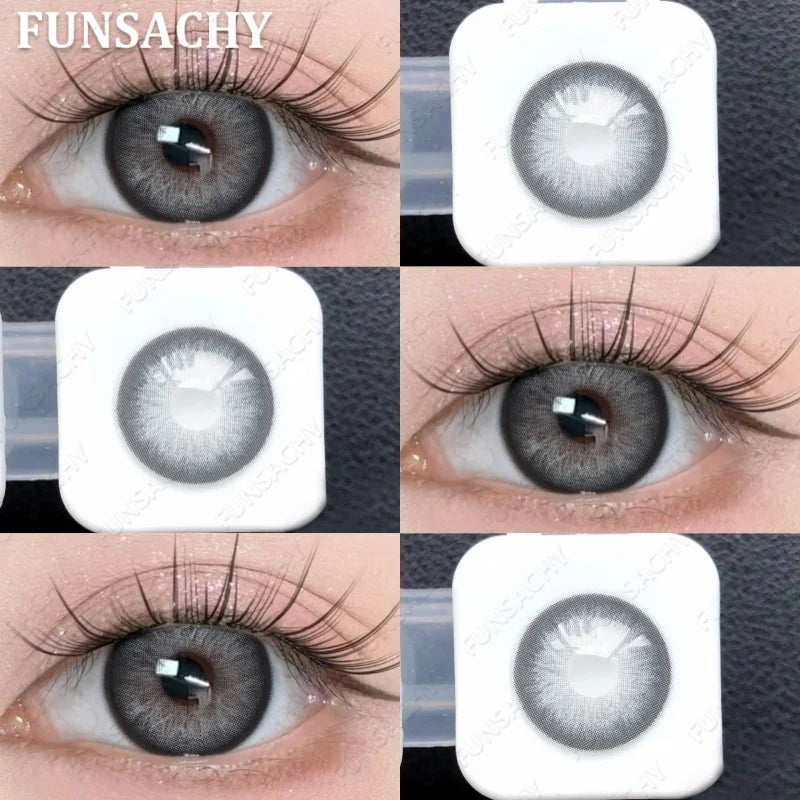 1 Pair Yearly New Korean Natural Lenses Color Contact Lenses for Eyes Color Black Brown Beautiful Pupil Fast Shipping