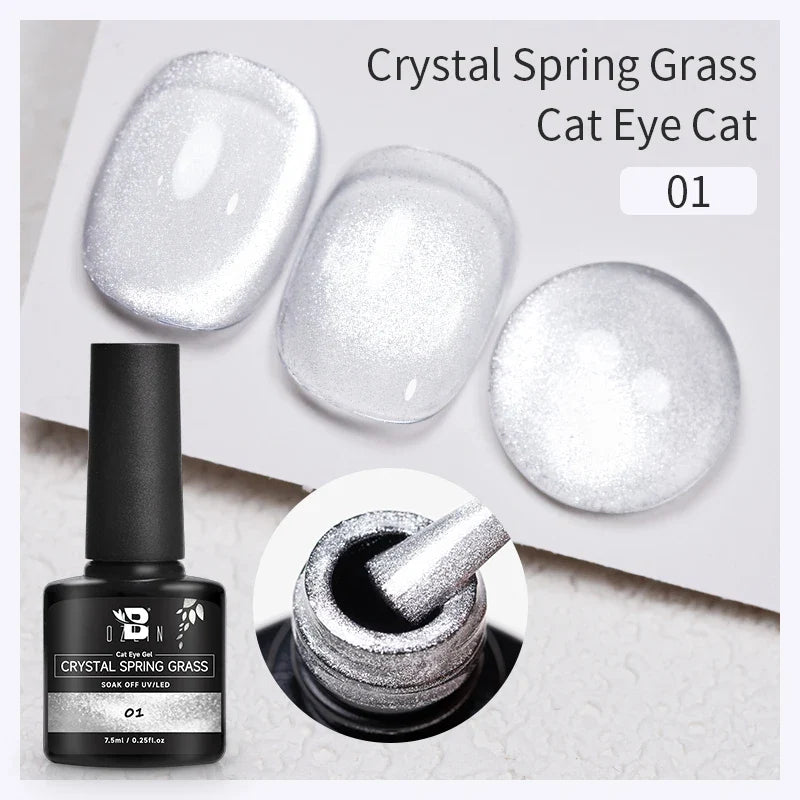 7.5ml Golden Gradient Cat Eye Nail Polish Gel Phototherapeutic Gel Soak Off Nail Magnetic Gel Polish Nail Art DlY