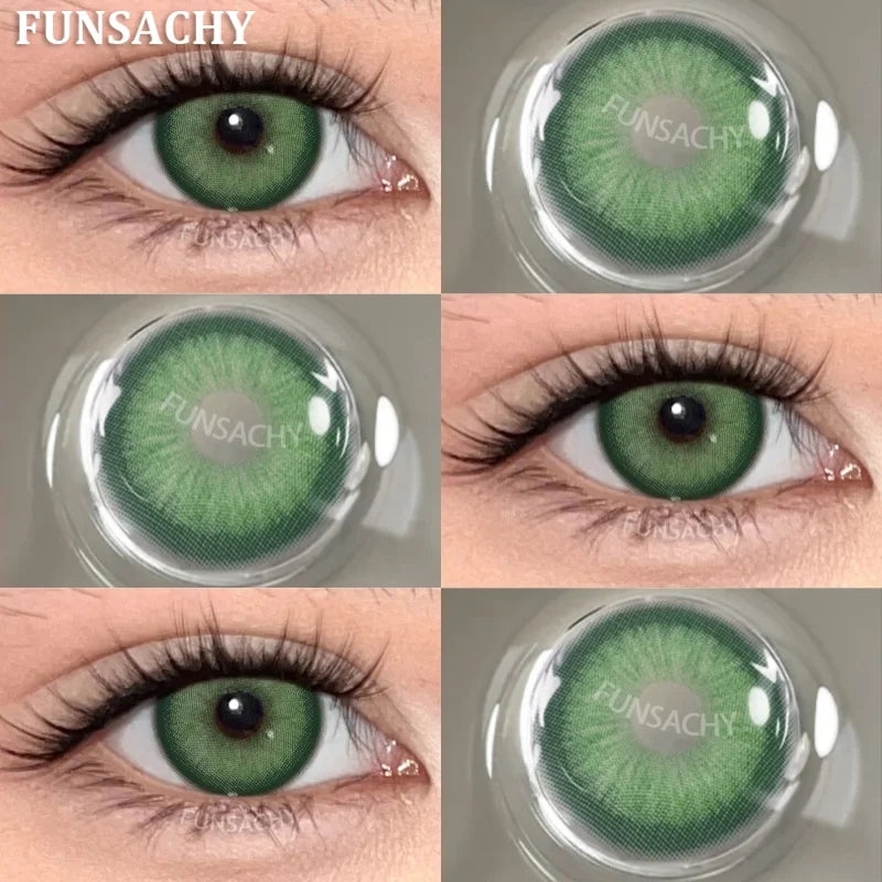 1 Pair New Color Contact Lenses for Eye Beautiful Pupil Fashion Blue Soft Lenses Gray Natural Contacts Yearly Cosmetics