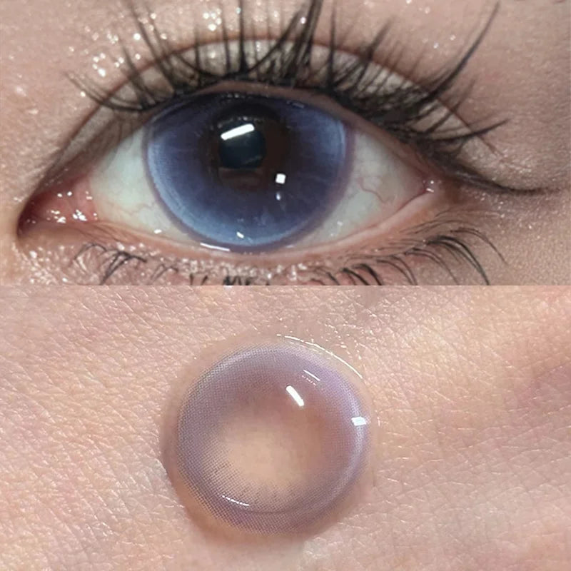 1 Pair Fashion Color Contact Lenses for Eyes With Degree Blue Contact Lens Natural Contacts Yearly Cosmetics Eye Lens
