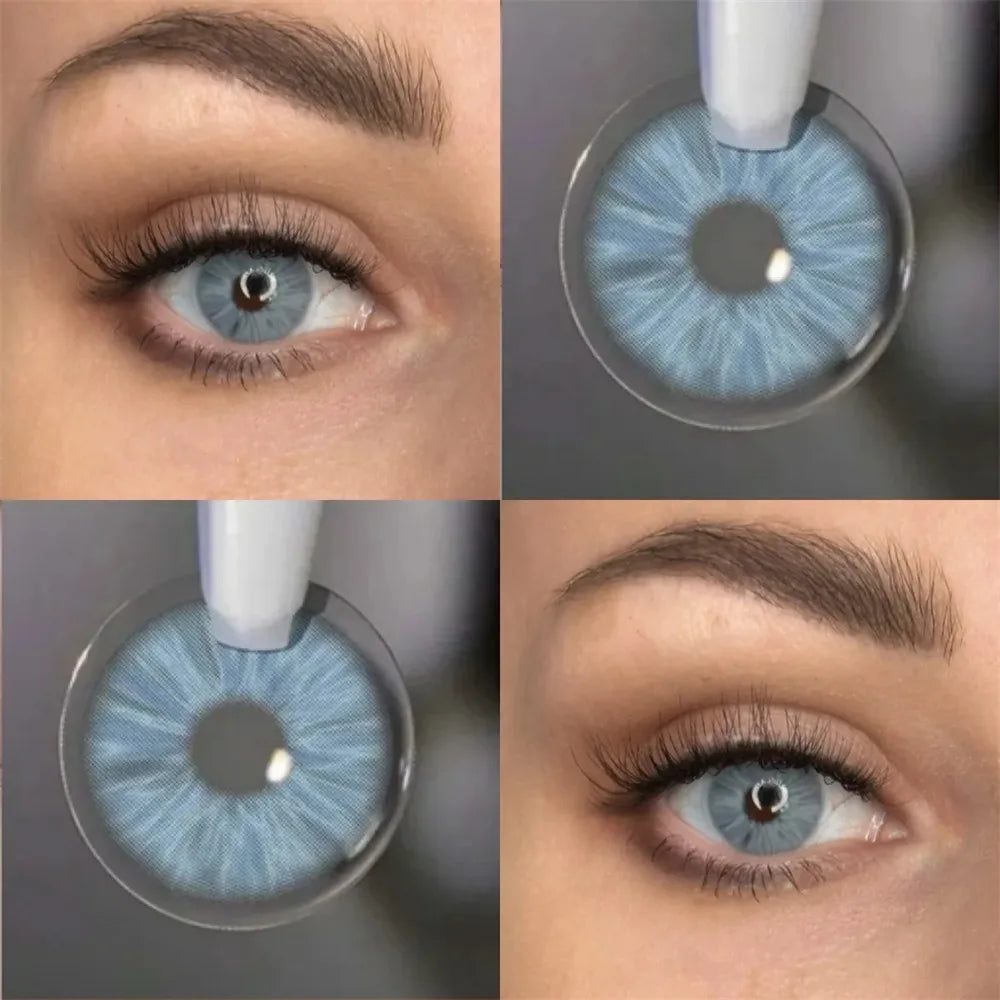 Eye Eyes Color Contacts Colored Contact Lenses Lens Daily Prescription Cosmetics Myopia Natural 2Pcs 12 Months 1 Year