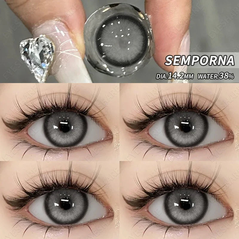 1pair Colored Contact Lenses Yearly Natural Look Brown Lenses Gray Contacts Blue Lenses Fast Delivery Green Eye Lenses