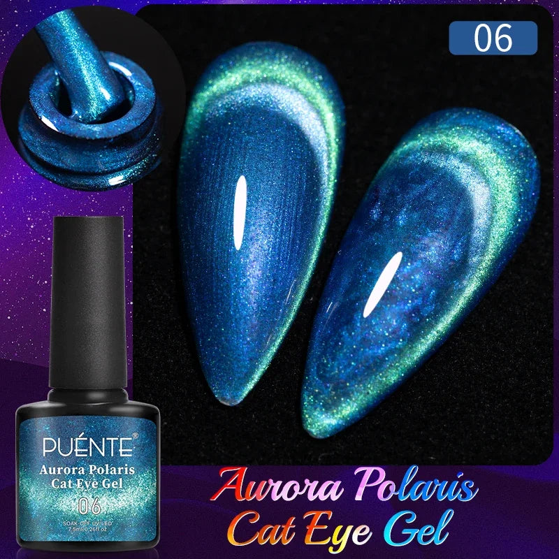 7.5ML Amber Moonlight Cat Magnetic Gel Nail Polish WaterLight Cat Eye Gel Soak Off Semi-Permanent Nail Art Varnish For Manicure