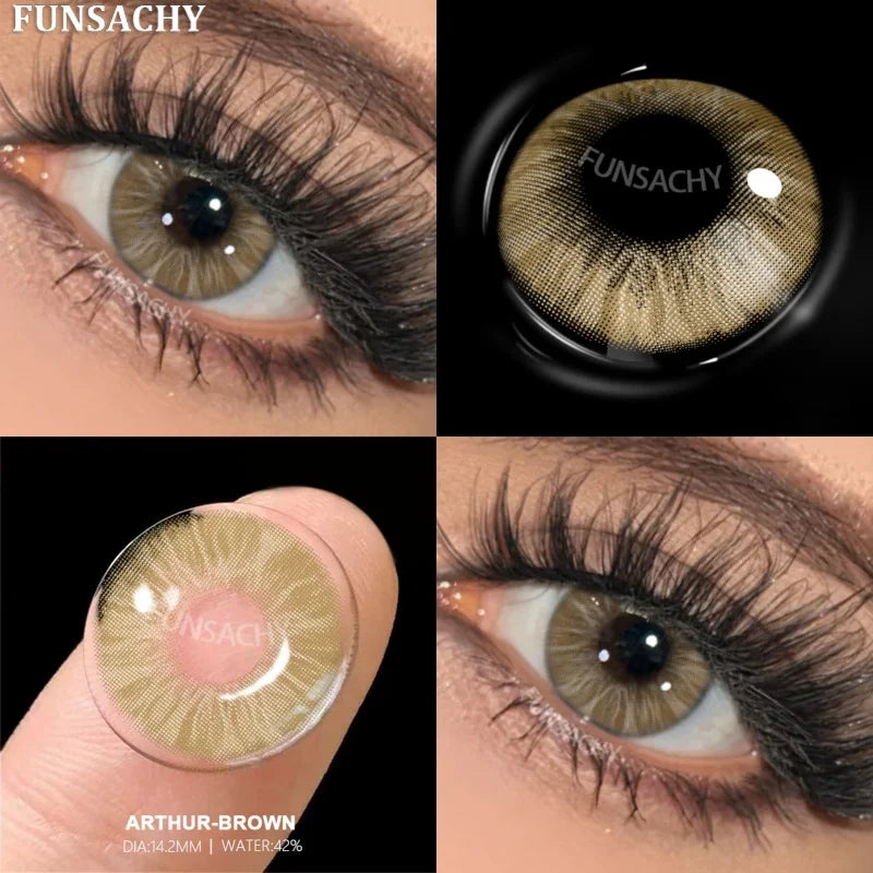 Fashion Color Contact Lenses for Eyes 1 Pair Korean Soft Natural Lenses Gray Pupils Eye Makeup Contacts Blue Brown Lens