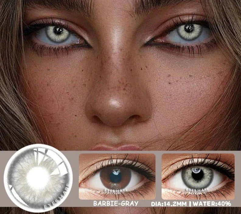 Eye Contacts 1Pair Colored Lenses Color Contact Lenses for Eyes Gray Eyes Lenses Yearly Cosmetic Eyecontact Contactlen