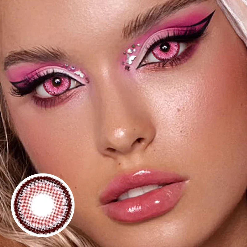 New 1 Pair Coloured Contact Lenses Brown Eye Pupils with Graduated Lens Coloured Contact Lenses for Eyes Grey Lenses