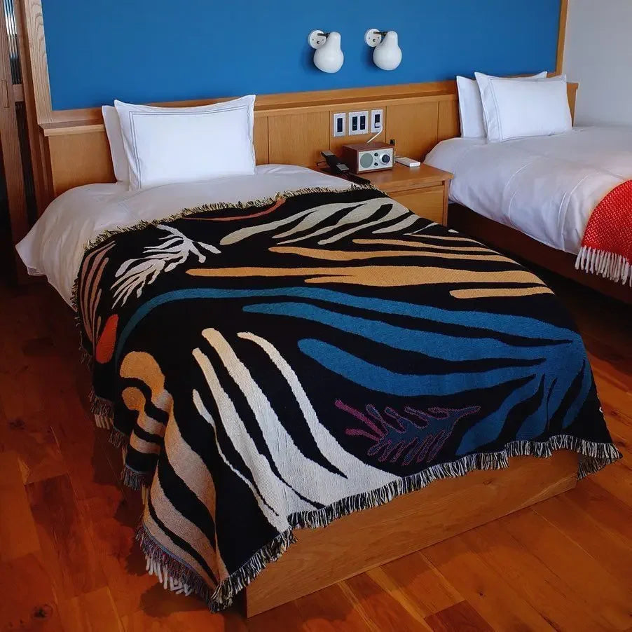 Yarn Dyed Woven Throw Blanket Sofa Cover Jacquard Bed Blankets Funky Beach Picnic Blanket Ins Wall Tapestry Home Decor
