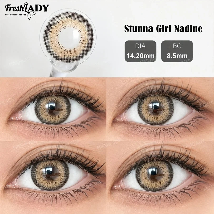 1 Pair Colored Contact Lenses Natural Brown Pupils Eyes Contact lenses Soft Contact Lenses 14.20mm