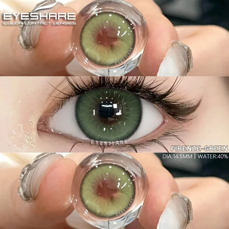 Ikeehome  2pcs Colorful Contact Lenses for Eyes Brown Lenses Colorcon Lenses Beauty Gray Eye Contacts Lens Yearly Blue Lenses