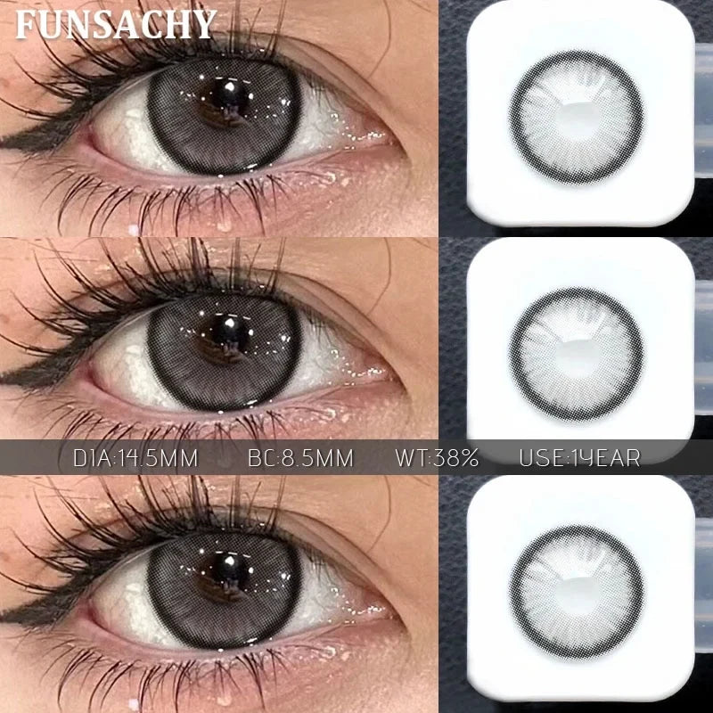 2PCS Brown Series Soft Contact Lenses for Eyes Yearly Wear Natural Daily Makeup Colored Eye Lenses Women Cosmetics Lens