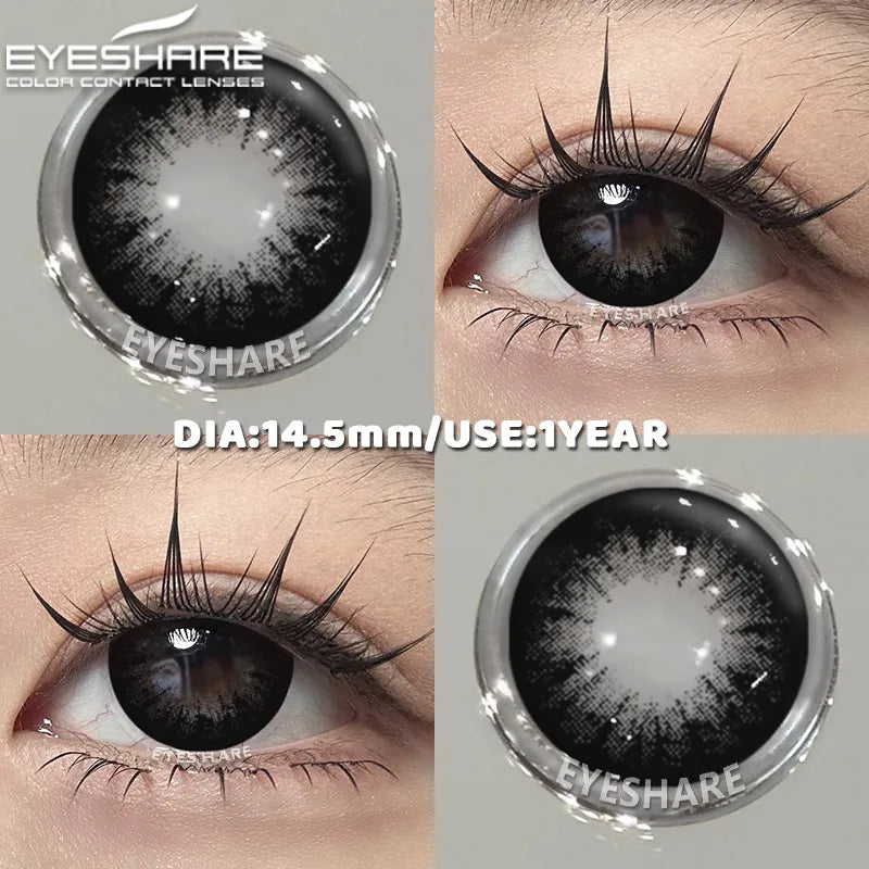 1 Pair Color Contact Lenses for Eyes Color Pupils Natural Brown Lenses Beautiful Pupils Cosmetic Gray Eye Lenses Yearly