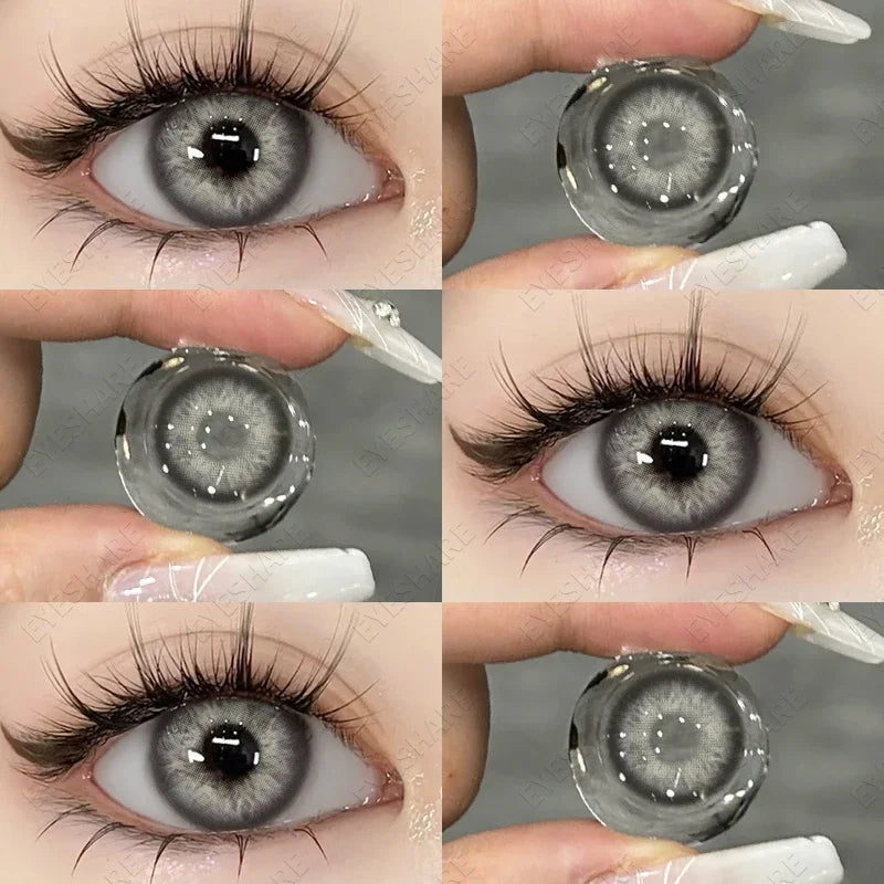1pair Korean Lenses Color Contact Lenses for Eyes Colored Contacts with Degree Myopia Lenses Prescription Contact Lnes