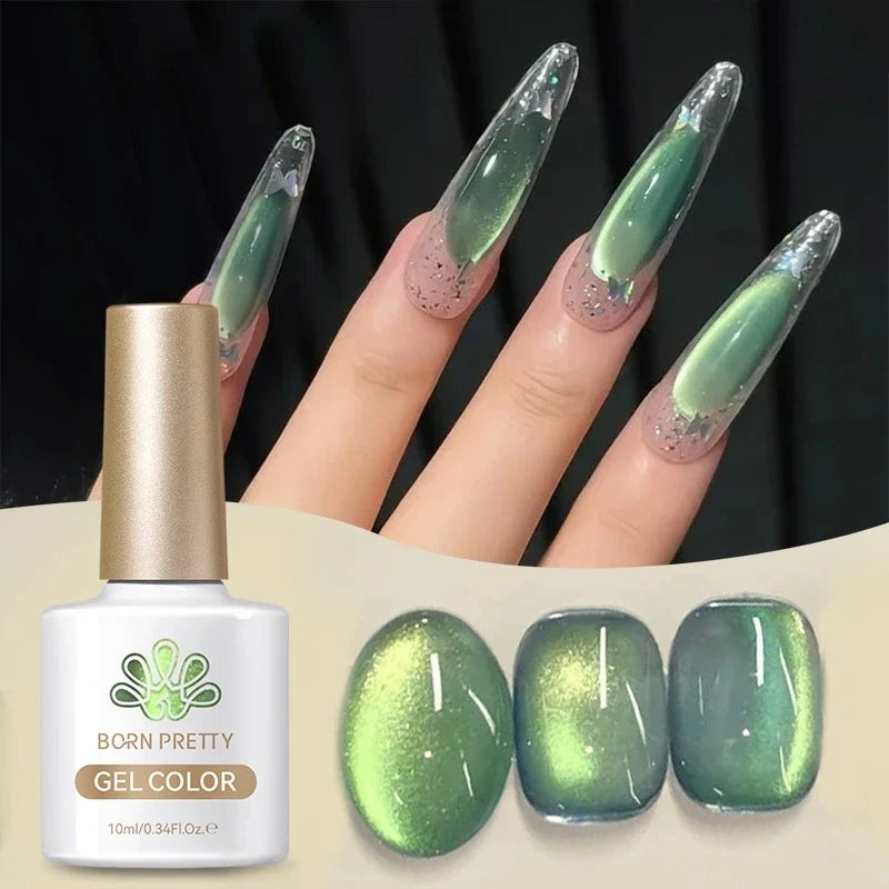 10ml Green Shadowstar Bamboo Cat Magnetic Gel Nail Polish Fruit Series  Soak Off UV LED Nail Art Salon DIY Manicure