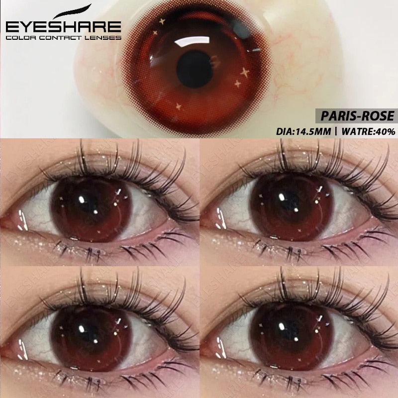 1 Pair New Colored Contact Lenses for Eyes Blue Lenses Big Eye Lenses Brown Lesnes Yearl Eye Contacts Cosmetic Lenses