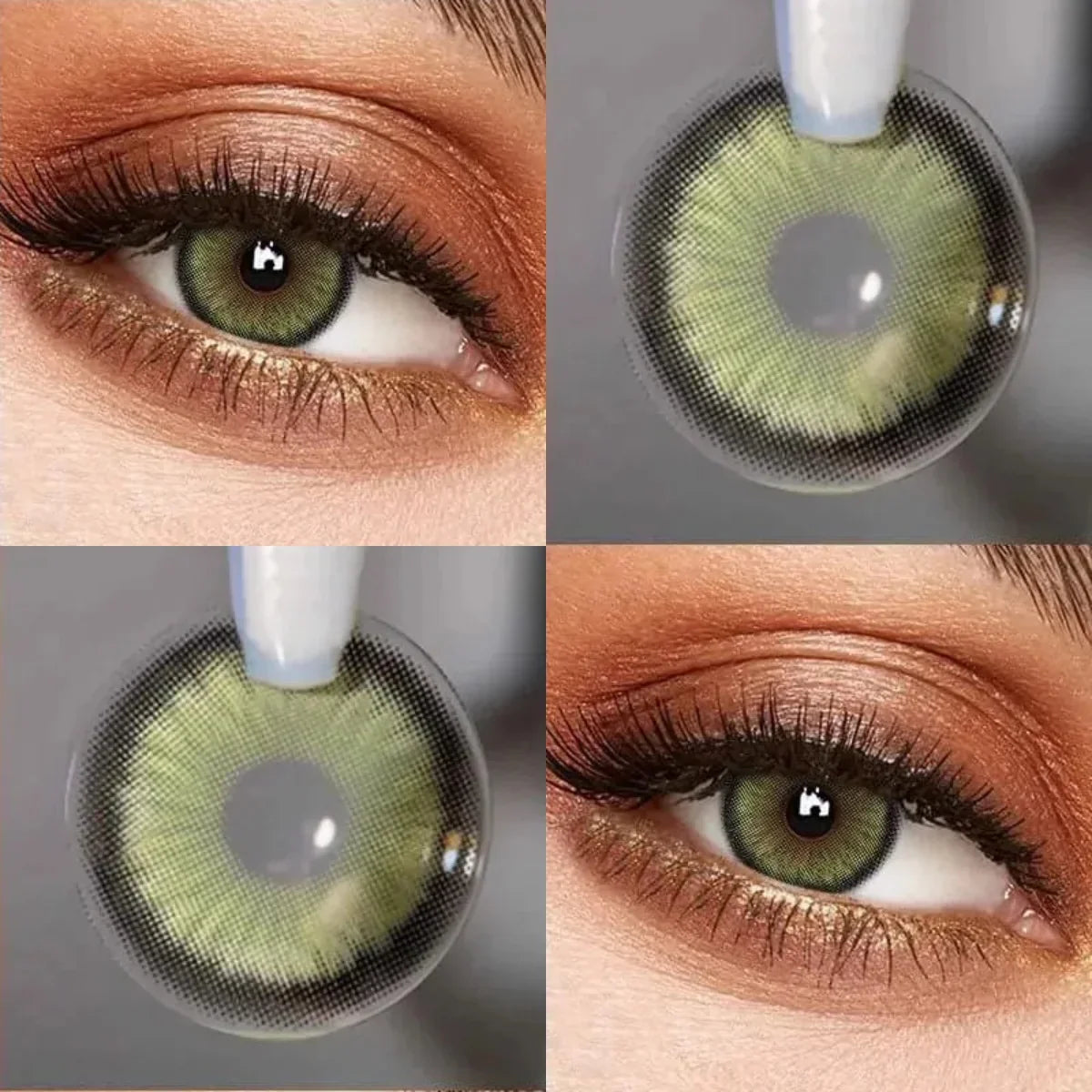 Natural Gray Colored Contact Lenses,  Soft Eye Lenses for Daily Wear, Office, Dating, Party, Travel & Beauty Makeup