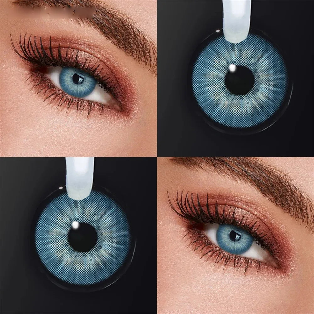 Eye Eyes Color Contacts Colored Contact Lenses Lens Daily Prescription Cosmetics Myopia Natural 2Pcs 12 Months 1 Year