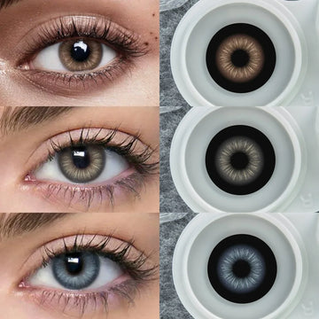 Natural Brown Half Yearly Disposable Colored Contact Lenses Daily Cosmetic Eye Contacts for Dating Makeup