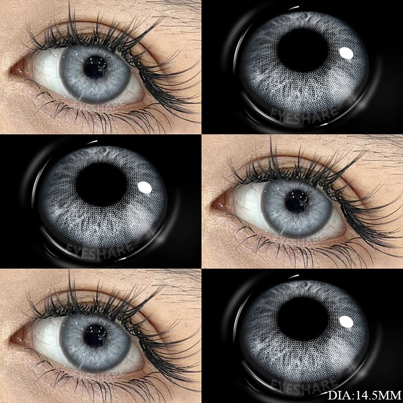1 Pair Green Contact Lenses for Eyes Beauty Pupils Lenses Eye 14.2mm Yearly Use Fashion Blue Colored Contacts Lenses Green