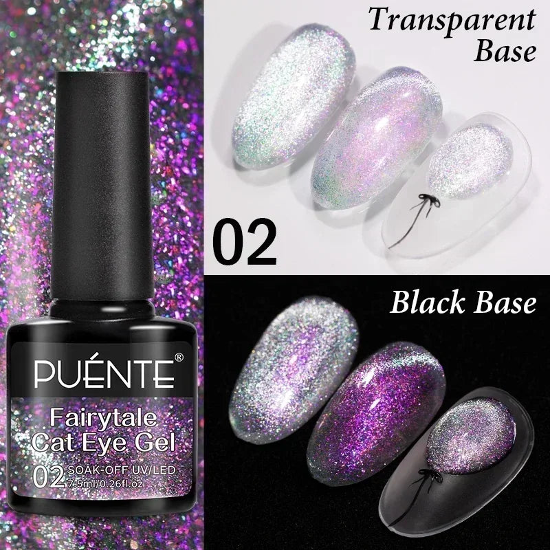 7.5ML Amber Moonlight Cat Magnetic Gel Nail Polish WaterLight Cat Eye Gel Soak Off Semi-Permanent Nail Art Varnish For Manicure