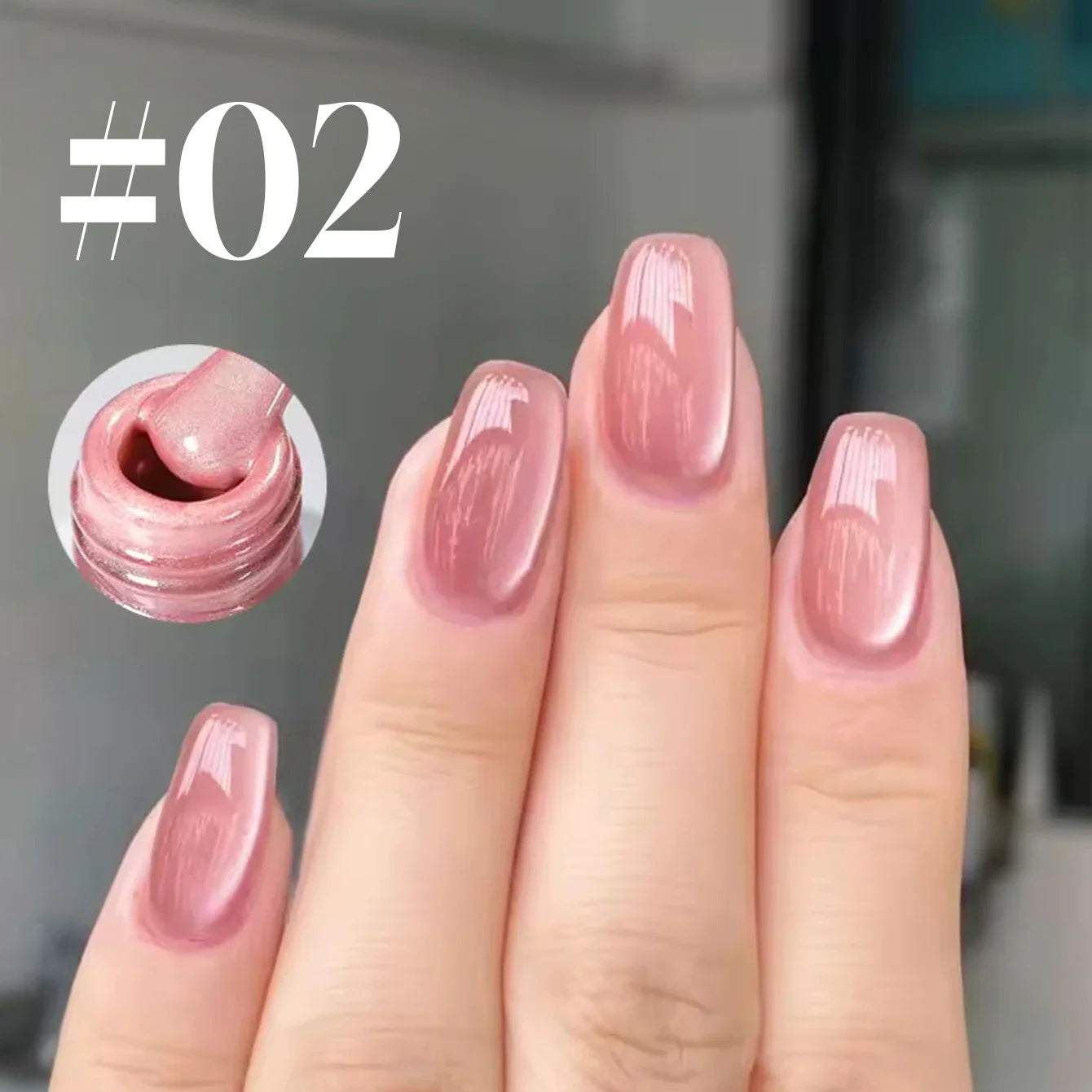 12ml 1-16pcs Autumn Nails New Clear Pink Glass Bead Moonlight Magnet Cat Eye Gel Nail Polish Whitening Nail Supplies