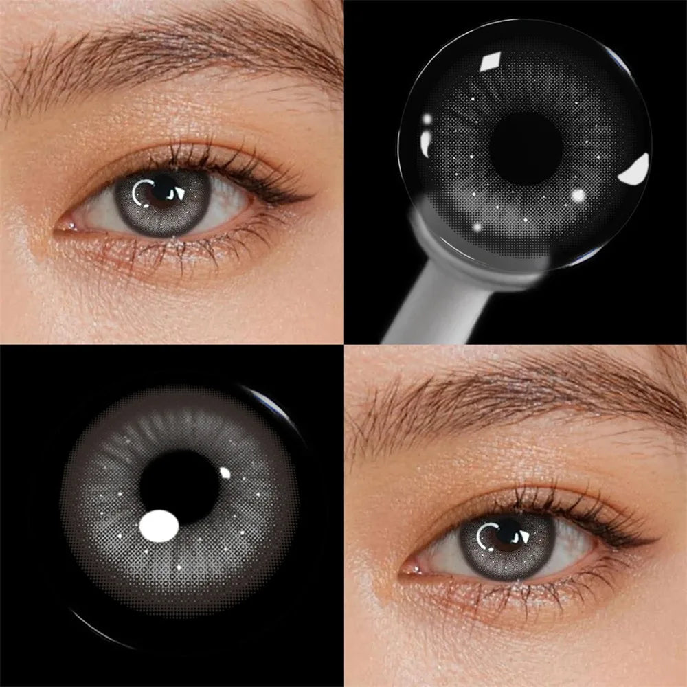 Eye Eyes Color Contacts Colored Contact Lenses Lens Cosmetics Beauty Blue Green 14.5mm 2Pcs 6 Months Half Year Use