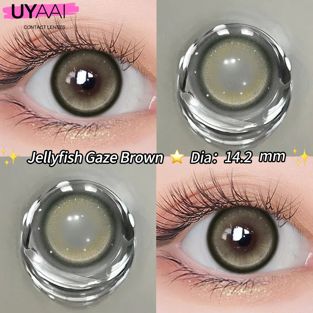 1 Pair Cleopatra Pupils Lens Yearly  For Eyes Blue Green Contact LensNatural Len Colorcon High Quality Lense
