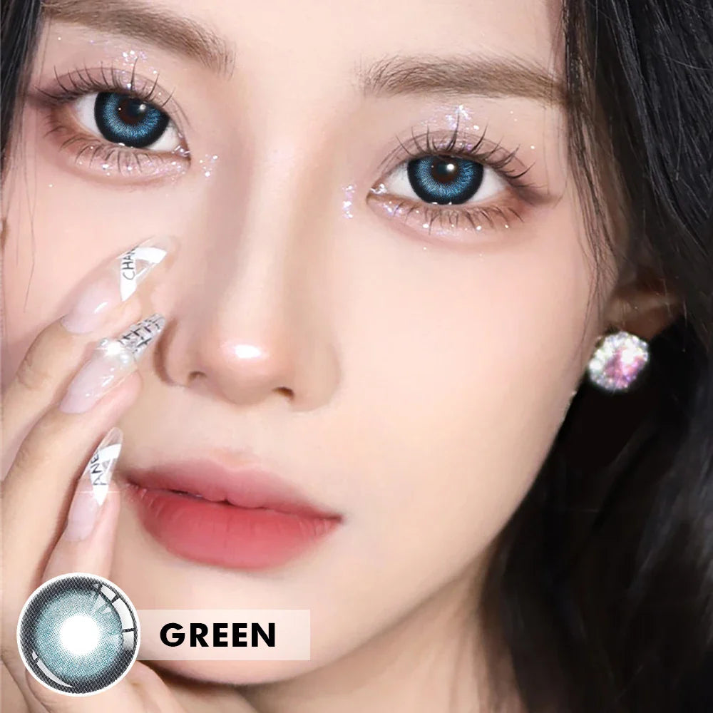 0~-6.00 Natural Korean Lenses 1Pair Colored Contact Lenses Brown Lenses Blue Eye Fashion Lenses