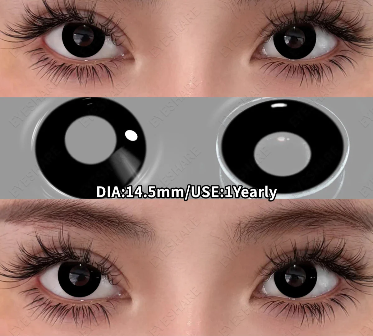 Cosplay Colored Contact Lenses Crazy White Lenses Red Anime Contacts Halloween Beauty Makeup Lens Black Eyes Contacts