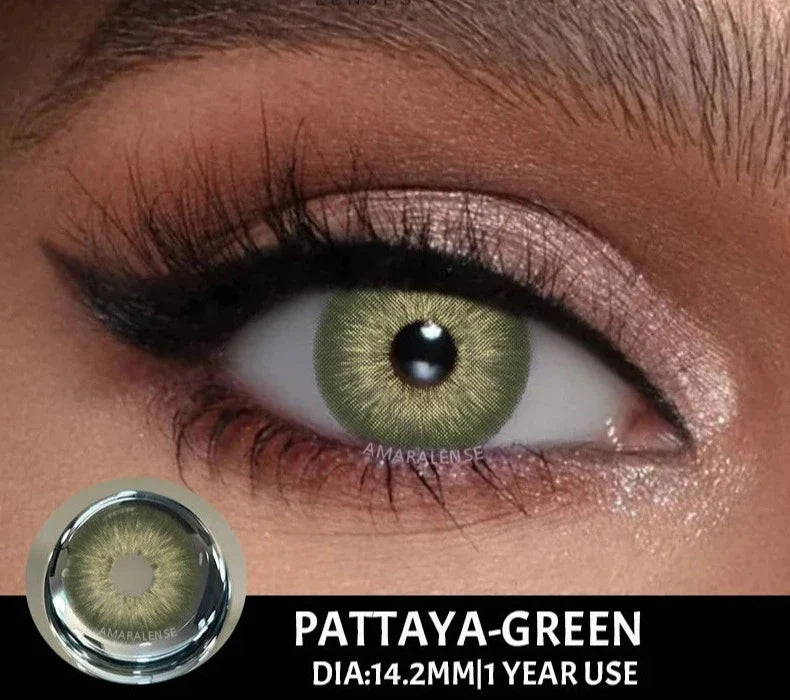 2pcs/pair New Colored Contact Lenses Fashion Green Eyes Lenses Natural Brown Eye Lenses Gray Contact Lens