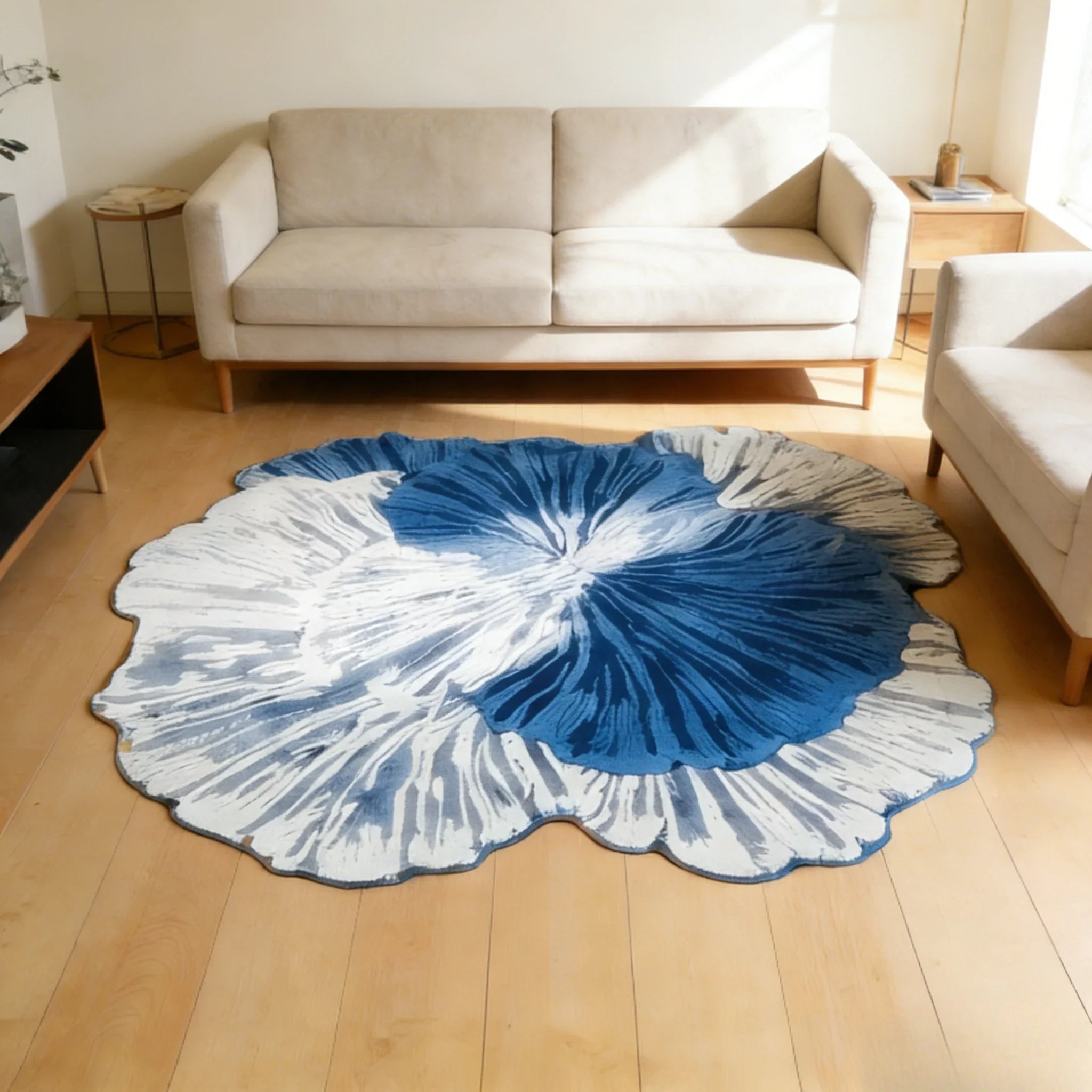Irregular Shape Rugs for Bedroom Large Area Living Room Decoration Carpet Thickend Plush Lounge Rug Fluffy Soft Study Floor Mat